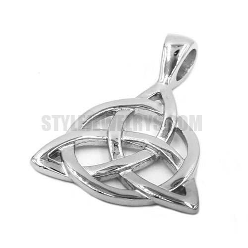Celtic Knot Pendant Stainless Steel Jewelry Fashion Claddagh Style Motor Biker Men Women Pendant SWP0445 - Click Image to Close